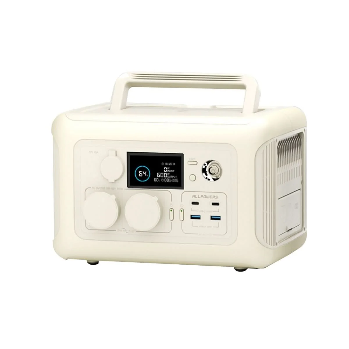 ALLPOWERS R600 Beige Przenośna Stacja Zasilania 600W 299Wh Akumulator LiFePO4 - Image 3