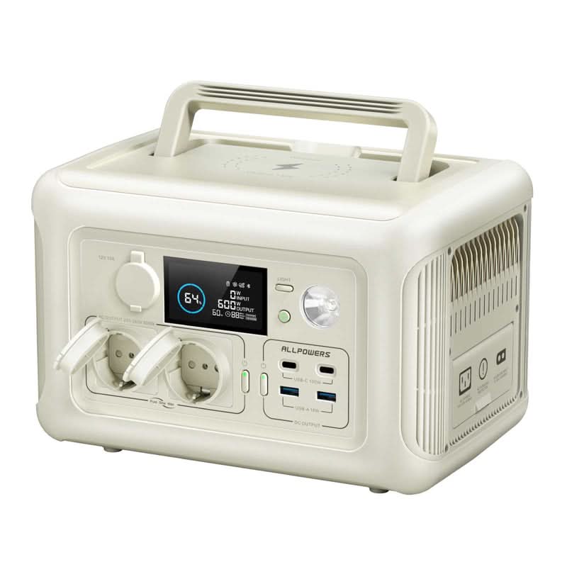ALLPOWERS Zestaw Generatora Słonecznego 600W (R600+SF100 100W Elastyczny Panel Fotowoltaiczny) - Image 3