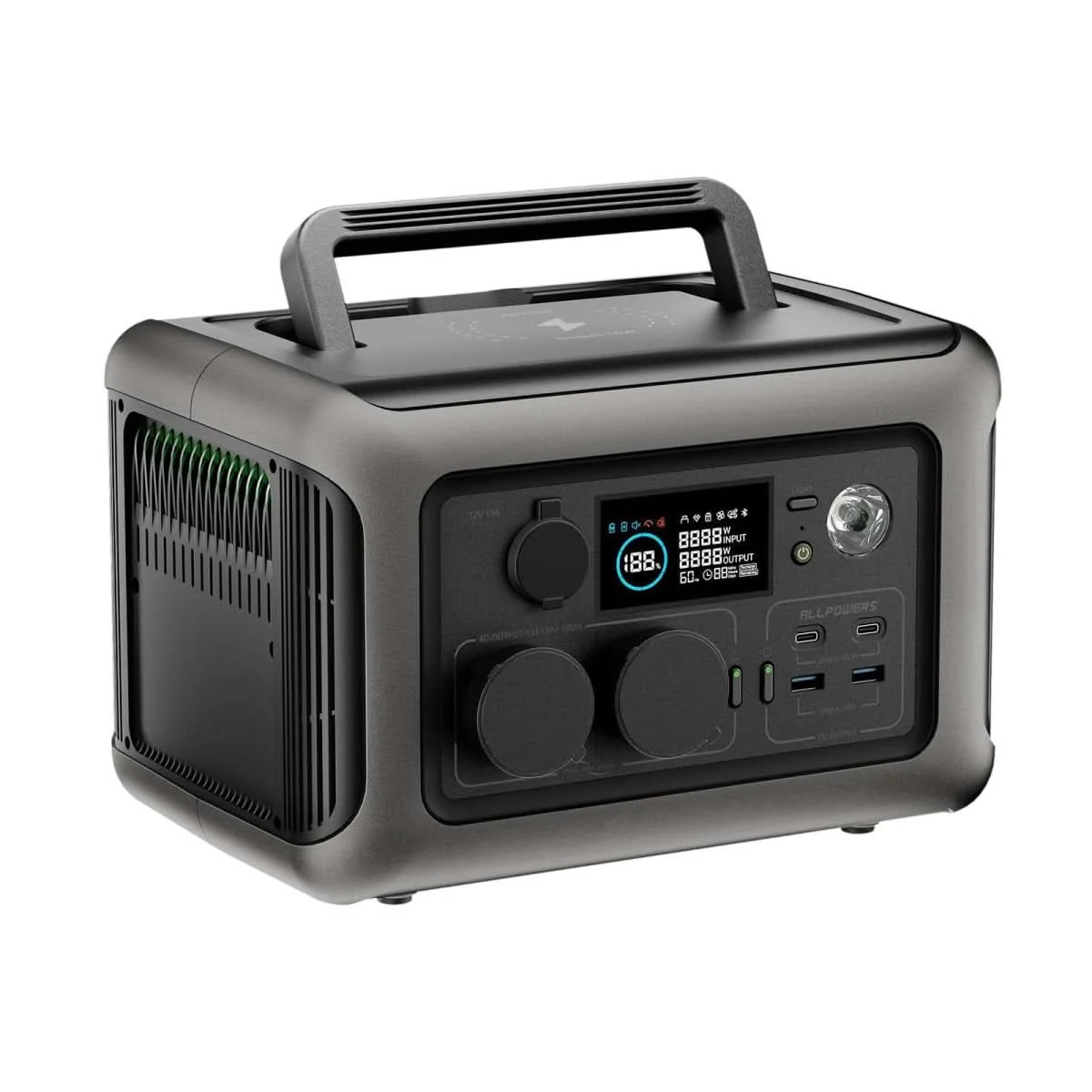 Przenośna Stacja Zasilania 600W 299Wh Akumulator LiFePO4 ALLPOWERS R600 - Image 3
