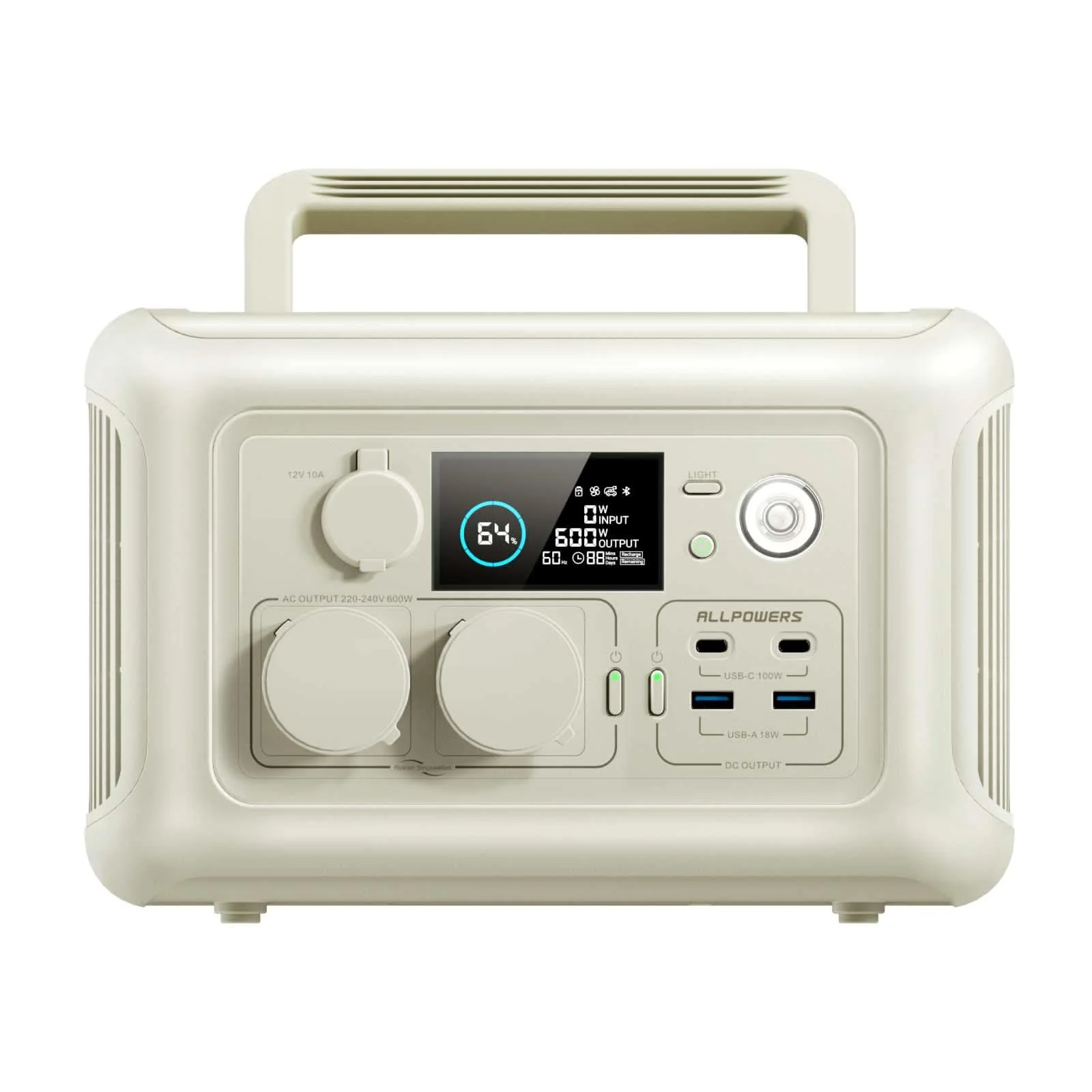 Przenośna Stacja Zasilania 600W 299Wh Akumulator LiFePO4 ALLPOWERS R600 - Image 4