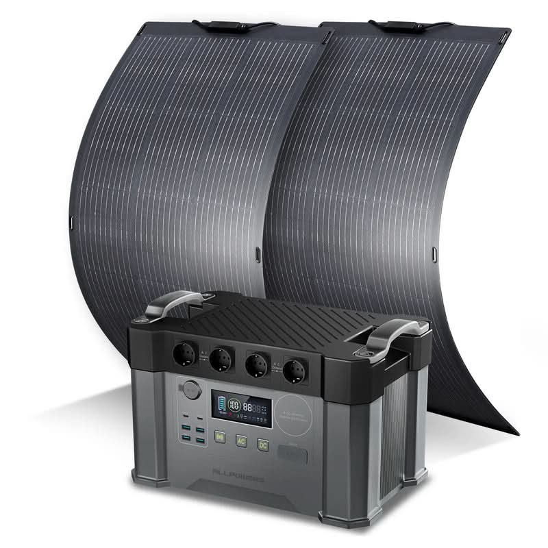 ALLPOWERS Zestaw Generatora Słonecznego 2400W(S2000 Pro + SF100 100W Elastyczny Panel Fotowoltaiczny) - Image 11