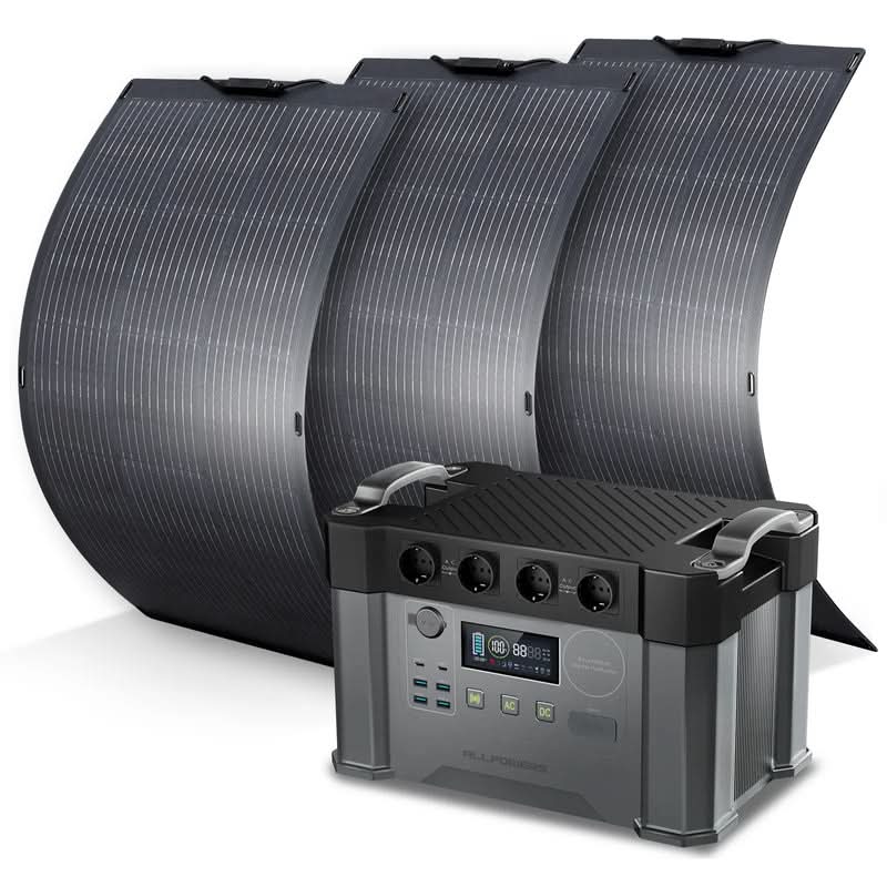 ALLPOWERS Zestaw Generatora Słonecznego 2400W(S2000 Pro + SF100 100W Elastyczny Panel Fotowoltaiczny) - Image 12