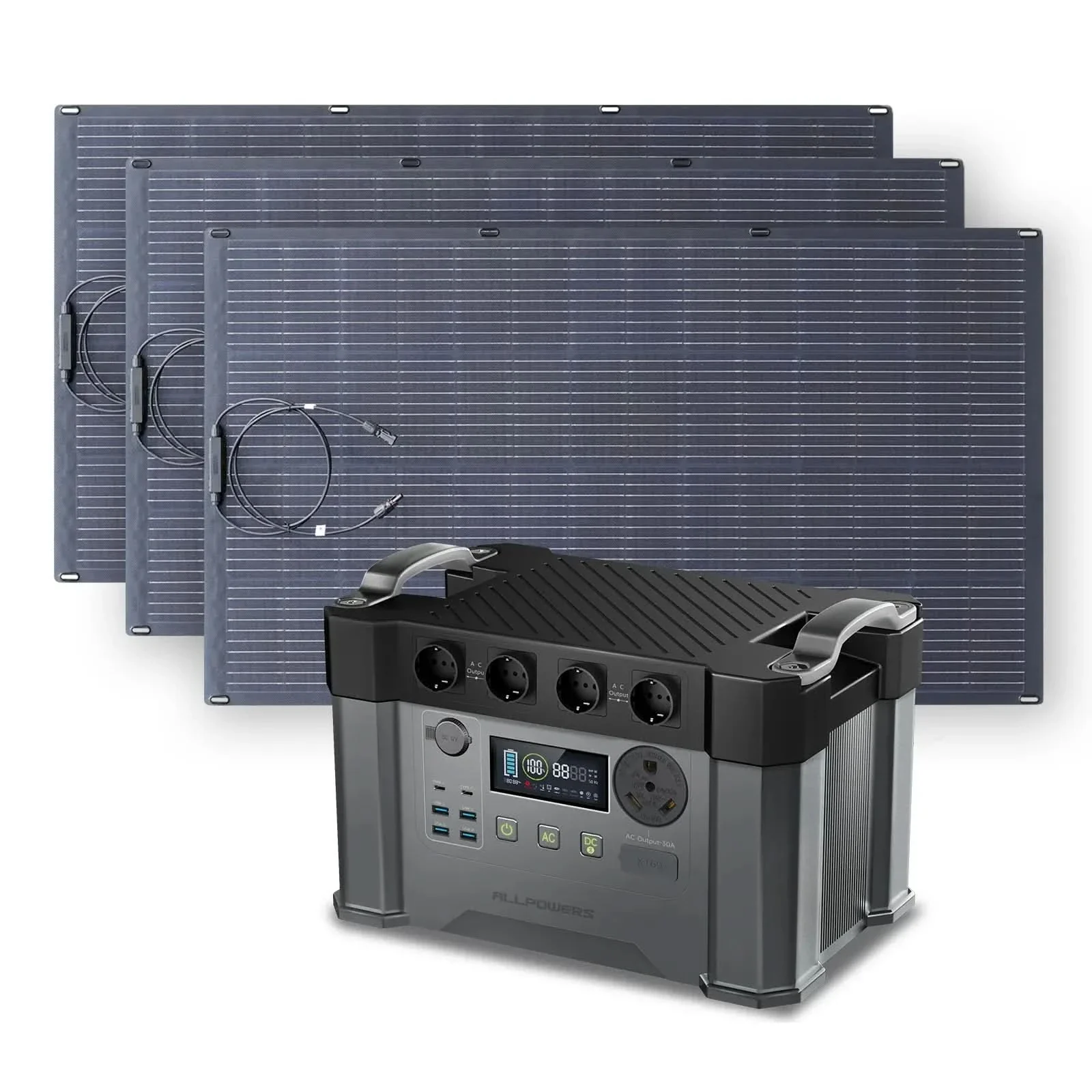 ALLPOWERS Zestaw Generatora Słonecznego 2400W(S2000 Pro+SF200 200W Elastyczny Panel Fotowoltaiczny) - Image 11