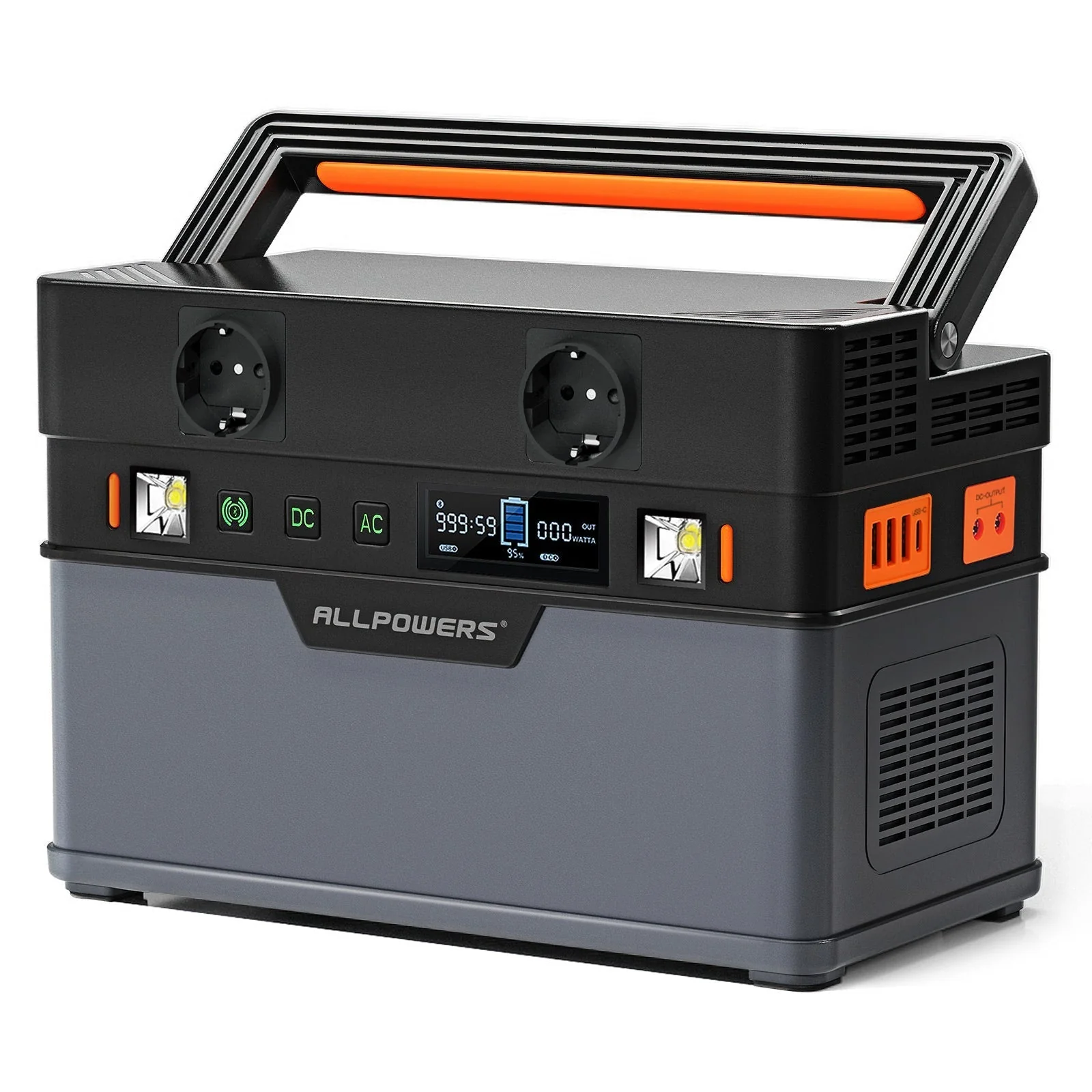 ALLPOWERS S700 Przenośna Stacja Zasilania 700W 604Wh (S700 + SP027 100W Solar Panel) - Image 2