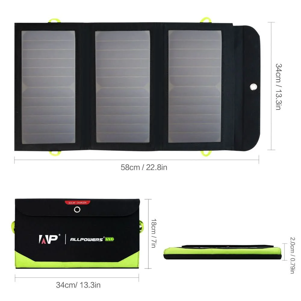 ALLPOWERS SP002 Panel Słoneczny Wbudowana bateria 10000mAh 5V 21W - Image 3