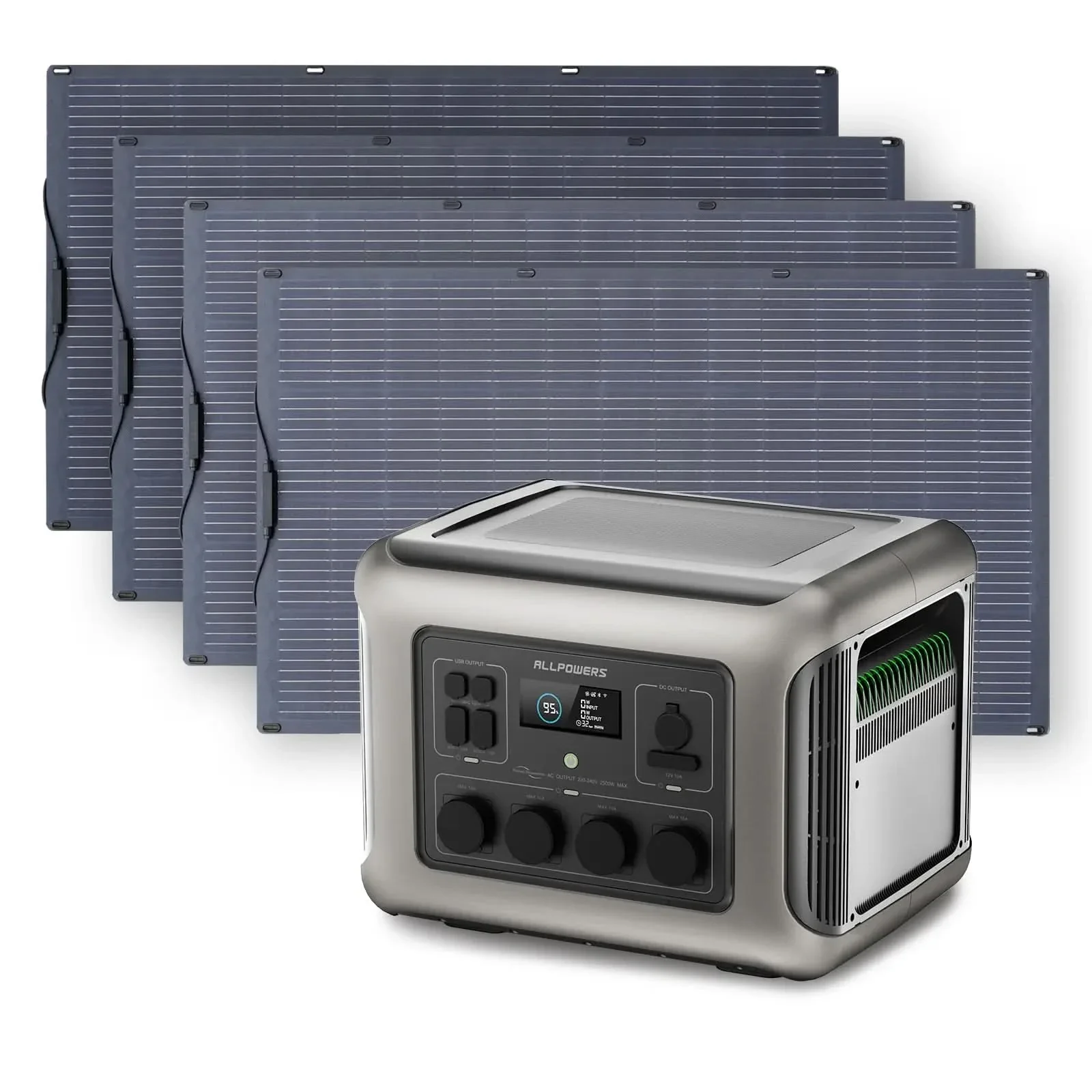 ALLPOWERS Zestaw Generatora Słonecznego 2500W (R2500-V2+SF200 200W Elastyczny Panel Fotowoltaiczny) - Image 13