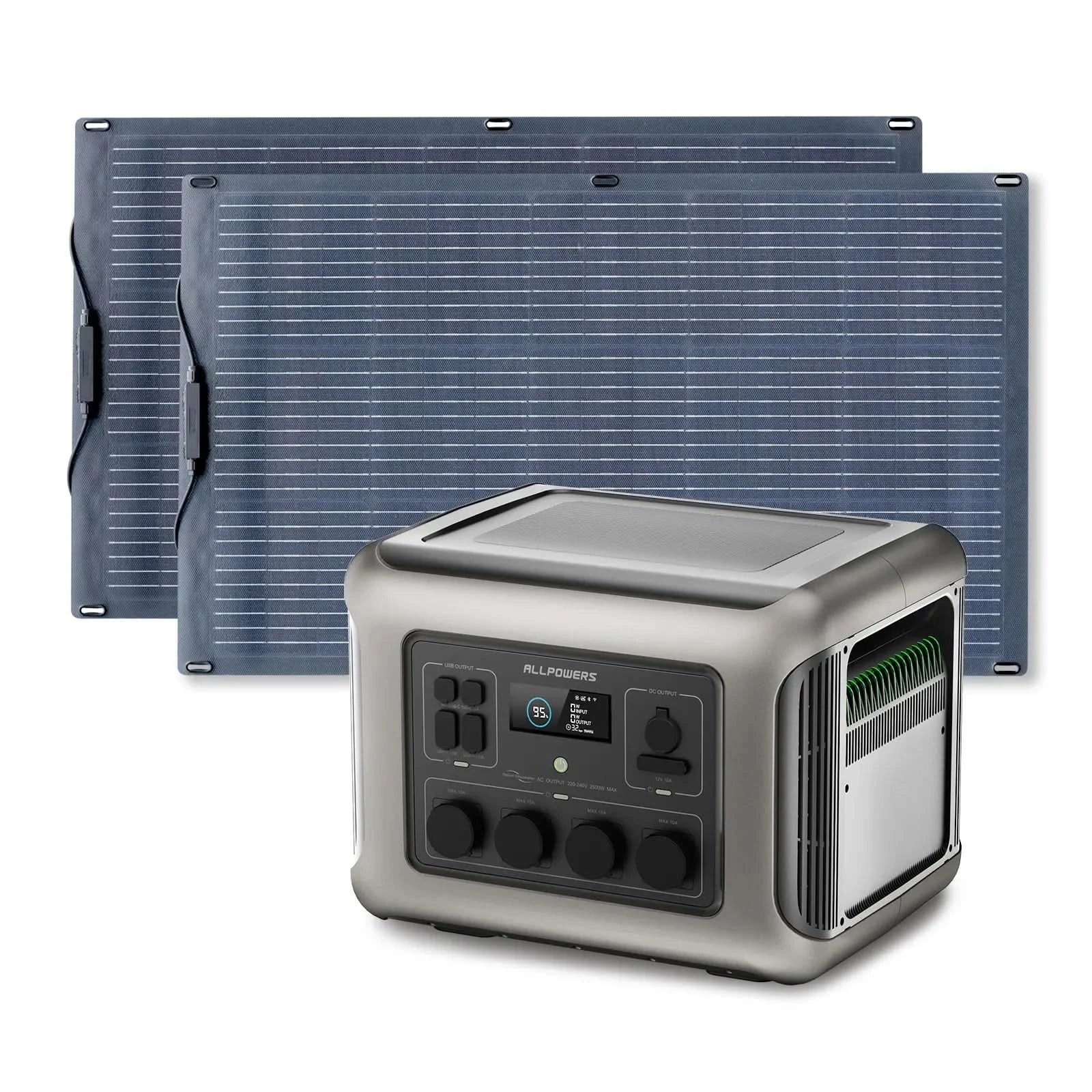 ALLPOWERS Zestaw Generatora Słonecznego 2500W (R2500-V2+SF100 100W Panele Fotowoltaiczne Elastyczne) - Image 11