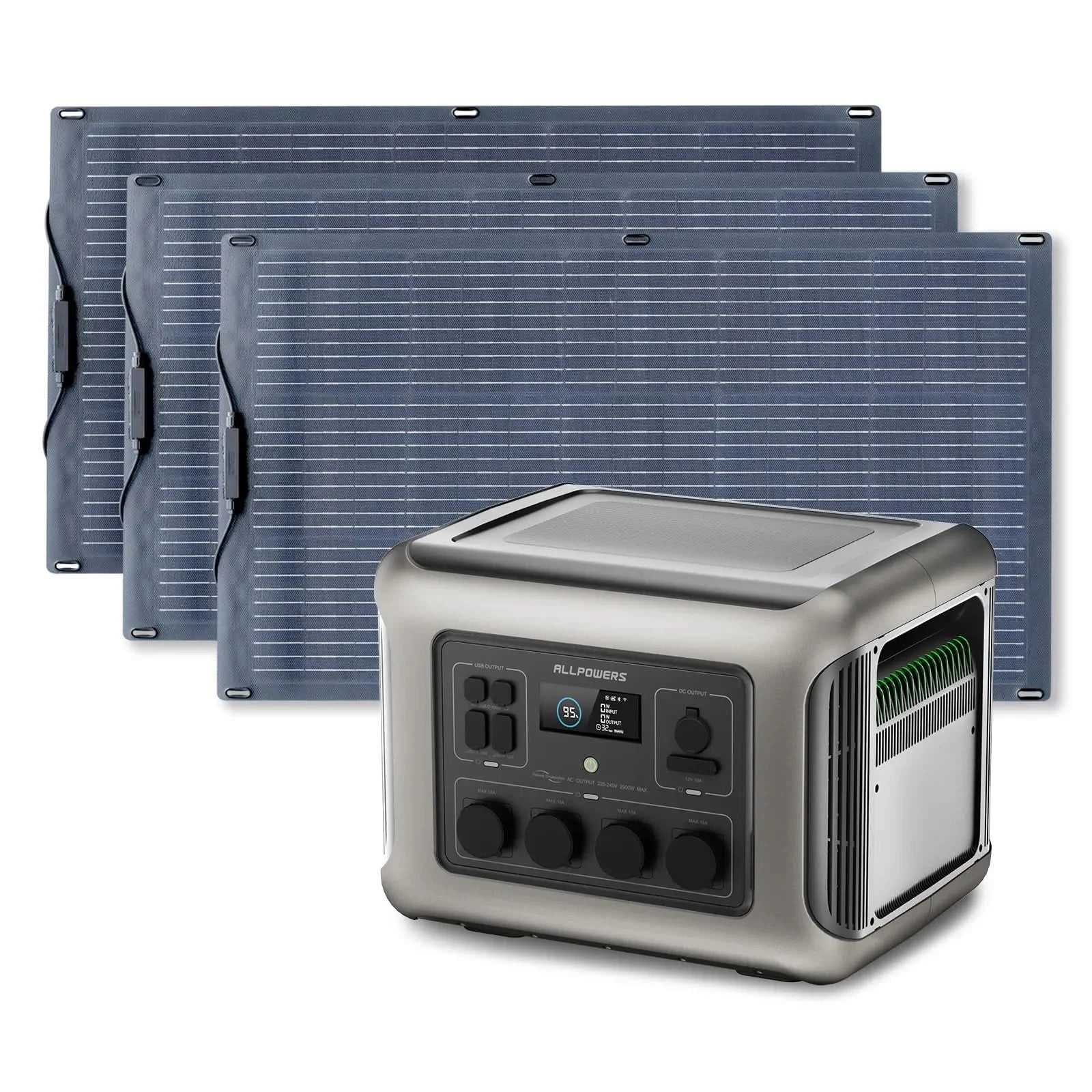 ALLPOWERS Zestaw Generatora Słonecznego 2500W (R2500-V2+SF100 100W Panele Fotowoltaiczne Elastyczne) - Image 12